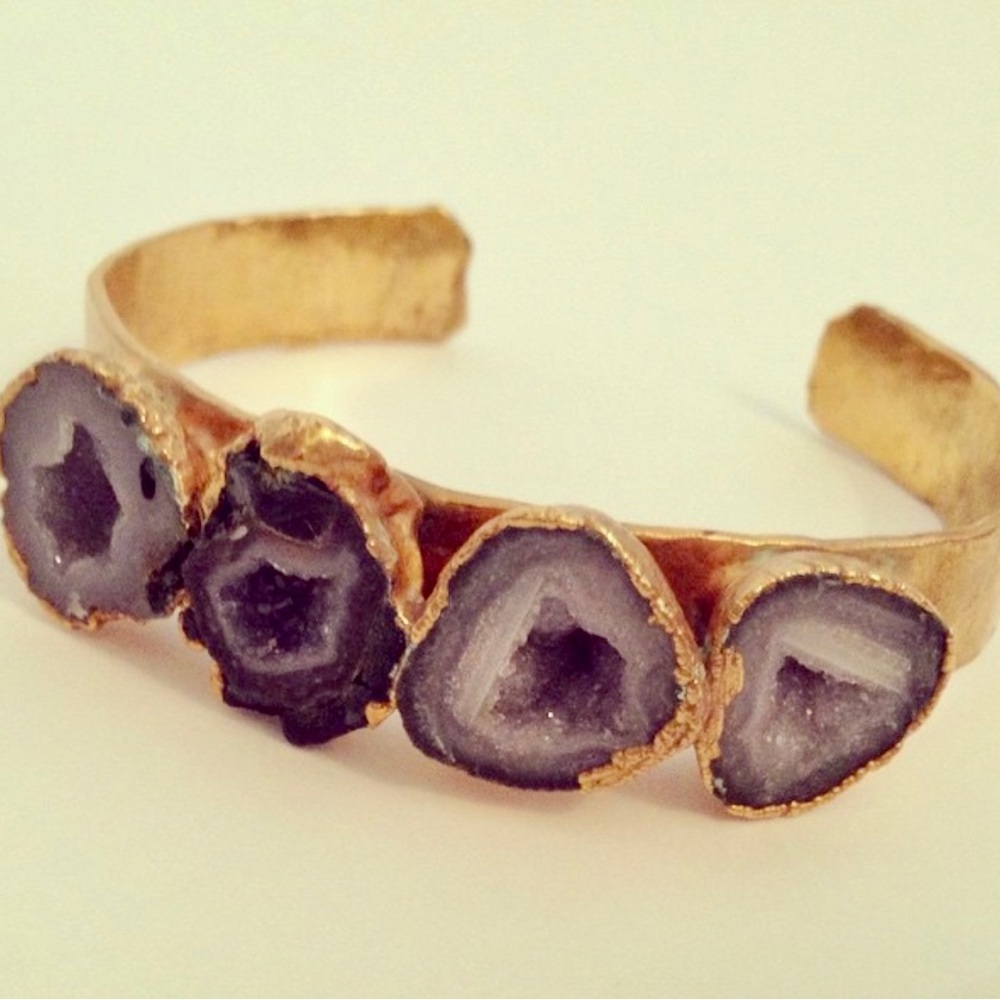 Geode bracelet cuff